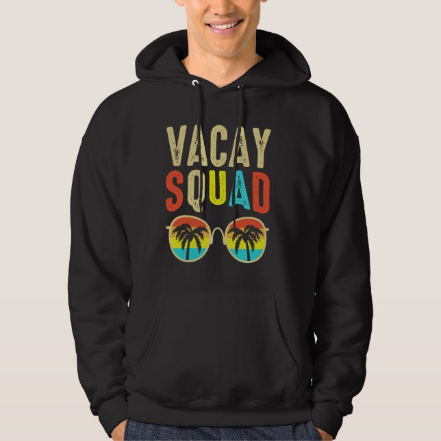 Sudadera Vacay Squad Funny Beach Summer Vacation Family Mat (Anverso)