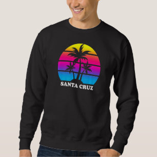 Sudadera Vacuna de Amantes Retro de Árbol de Palma de Santa