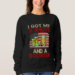 Sudadera Vacunación Graciosa Tengo Mis Dos Vacunas Y Un Boo
