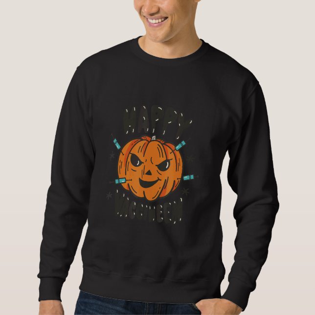Sudadera Vacunación Halloween I Una Máscara Vacunada Conspi (Anverso)