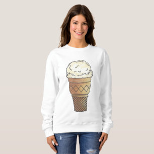 Sudadera Vainilla Helado crema de cono Scoop dulce postre