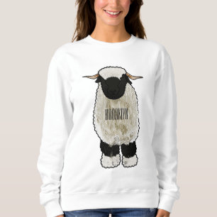 Sudadera Valais Blacknose ilustracion personalizado ovino