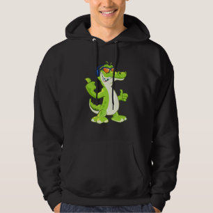 Sudadera Vale Auriculares Música Alligator Zoológico Reptil