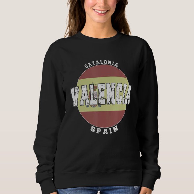 Sudadera Valencia Spain, Vintage Spanish flag (Anverso)
