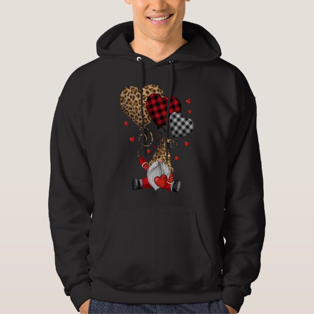 Sudadera Valenti, Corazón de Búfalo Rojo Negro Y Leopard (Anverso)