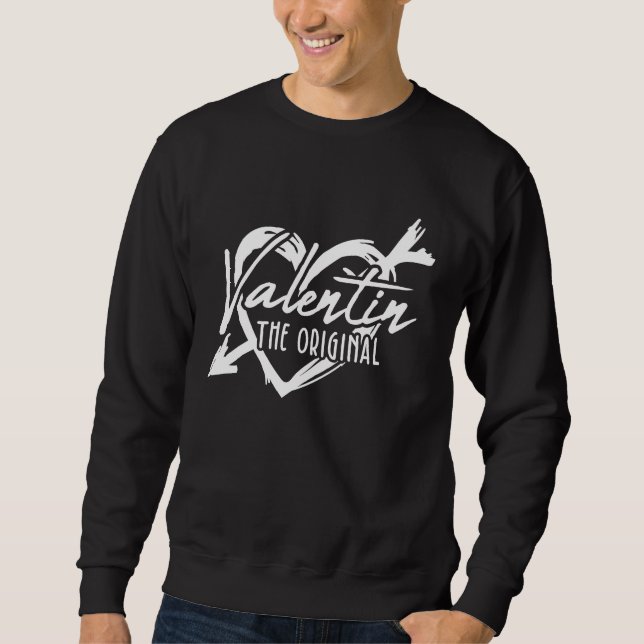 Sudadera Valentín Noche de cita del día de San Valentín ori (Anverso)