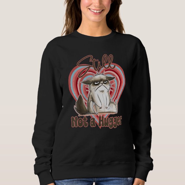 Sudadera Valentine Angry Cat Still Not a Hugger No Hugs Ple (Anverso)