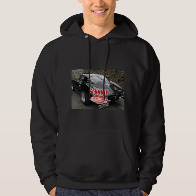Sudadera Valentine Black Split Window Corvette Classic (Anverso)