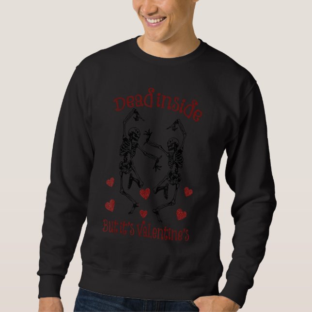Sudadera Valentine Dancing Skeletons  Valentines Day Tees (Anverso)