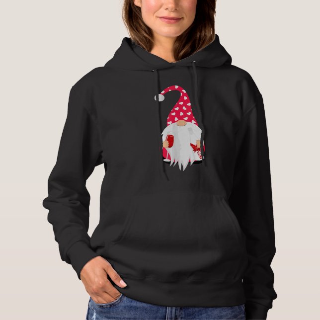 Sudadera Valentine Gnome Bebe Wine Gnome Wine Botella Wine (Anverso)