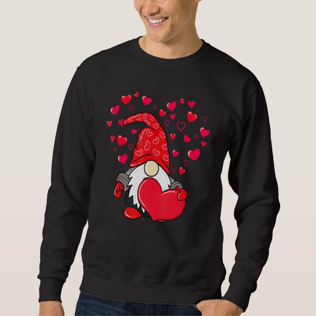 Sudadera Valentine Gnome Love Heart Happy Valentines Day Wo (Anverso)
