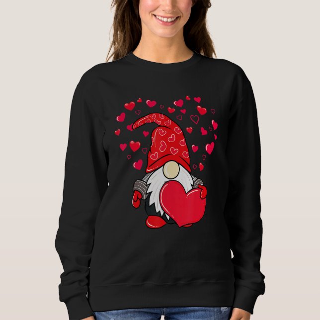 Sudadera Valentine Gnome Love Heart Happy Valentines Day Wo (Anverso)