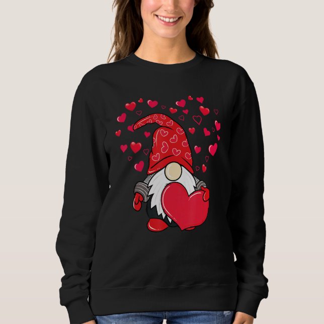 Sudadera Valentine Gnome Love Heart Happy Valentines Day Wo (Anverso)