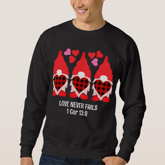Sudadera VALENTINE GNOMES El amor nunca falla (Anverso)