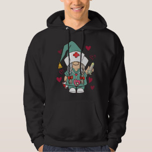 Sudadera Valentine Gnomes Enfermeras Corazones Estetoscopio
