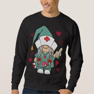 Sudadera Valentine Gnomes Enfermeras Corazones Estetoscopio