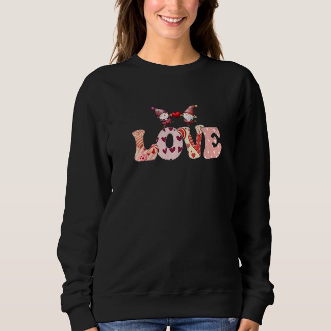 Sudadera Valentine Gnomes Holding Hearts Valentine's Day Gn (Anverso)