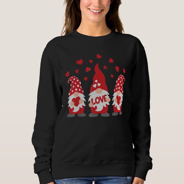 Sudadera Valentine Gnomes Holding Hearts Valentine's Day Gn (Anverso)