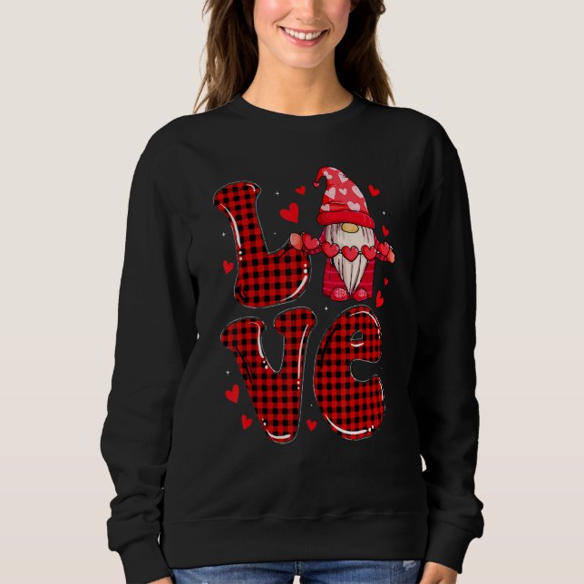 Sudadera Valentine Gnomes Holding Hearts Valentine's Day Gn (Anverso)