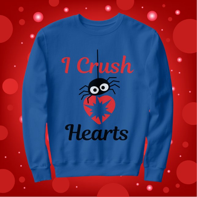 Sudadera Valentine I Crush Hearts Araña linda | (Subido por el creador)
