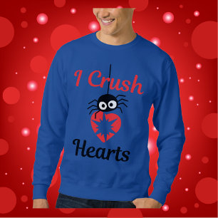 Sudadera Valentine I Crush Hearts Araña linda  