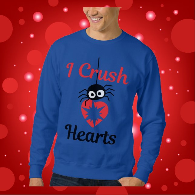 Sudadera Valentine I Crush Hearts Araña linda | (Subido por el creador)