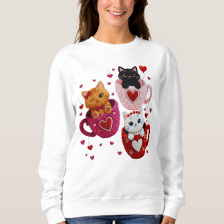 Sudadera Valentine Knitted Cat PNG Clipart