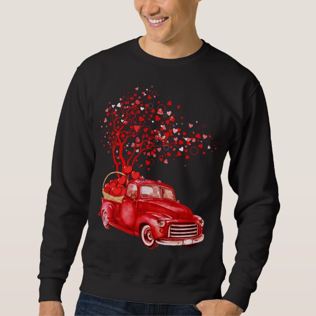 Sudadera Valentine Red Truck Lady Bug Riding Valentine (Anverso)