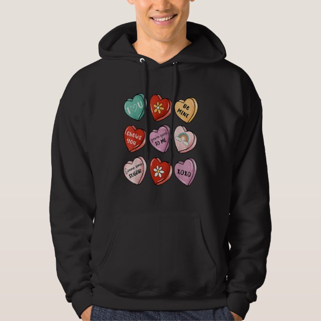Sudadera Valentine Sweet Candy Heart Kiss Happy Valentine's (Anverso)