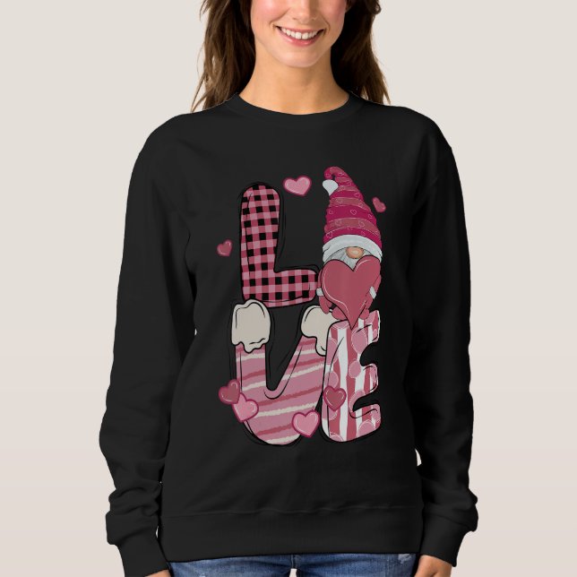 Sudadera Valentine Teacher Squad Gnome Love Sweethearts Hea (Anverso)