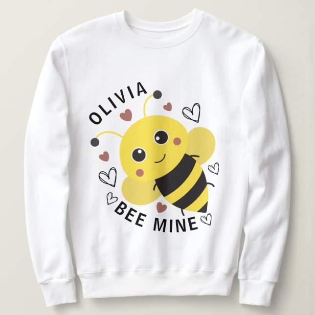 Sudadera Valentine's Day Bee Mine Bumblebee Sweatshirt (Anverso del diseño)