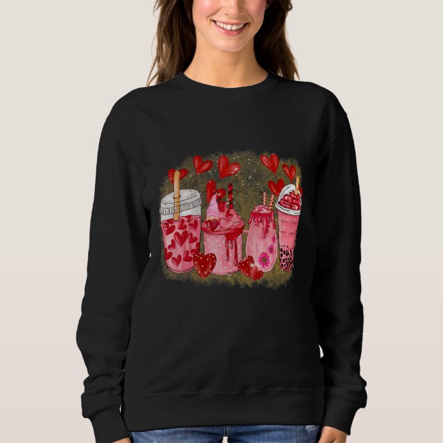 Sudadera Valentines Day Coffee Love Heart Valentines Day Co (Anverso)