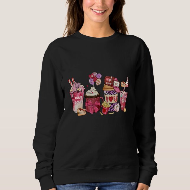 Sudadera Valentines Day Coffee Love Heart Valentines Day Co (Anverso)