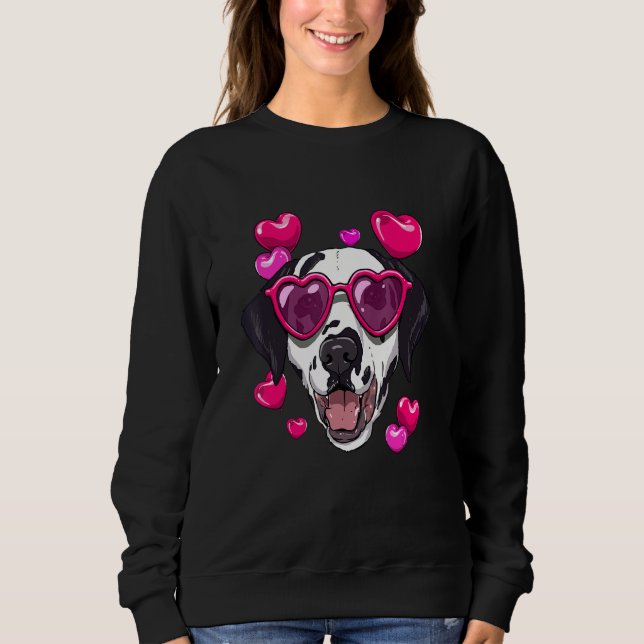 Sudadera Valentines Day Dalmatian Heart Couples Love Day Do (Anverso)