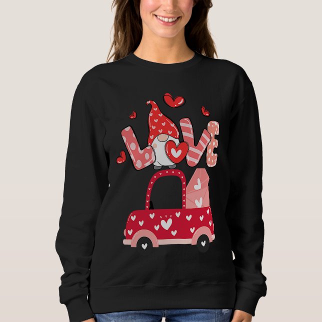 Sudadera Valentines Day for Womens with Cute Gnomes Love  2 (Anverso)
