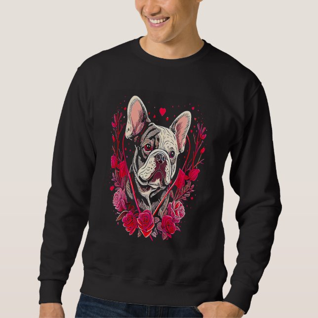 Sudadera Valentine's day  French Bulldog Dog Valentine  25 (Anverso)