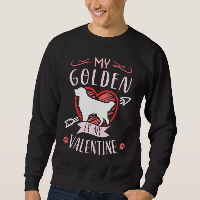 Sudadera Valentine's day  Golden Dog Valentine (Anverso)
