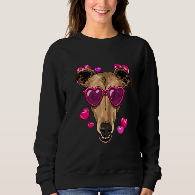 Sudadera Valentines Day Greyhound Heart Couples Greyhound R (Anverso)