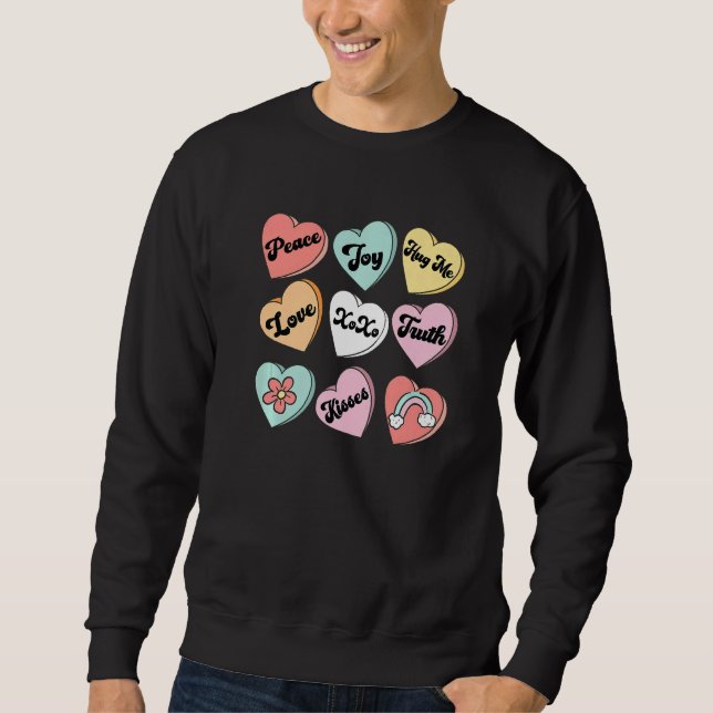 Sudadera Valentine's Day Heart Candy Boys Girls Kids (Anverso)