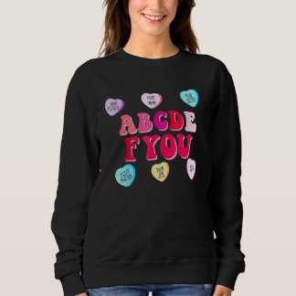 Sudadera Valentines Day Hearts ABCDEFU Women Men Valentine