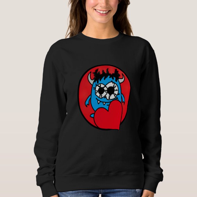 Sudadera Valentine's Day hearts monster  4 (Anverso)