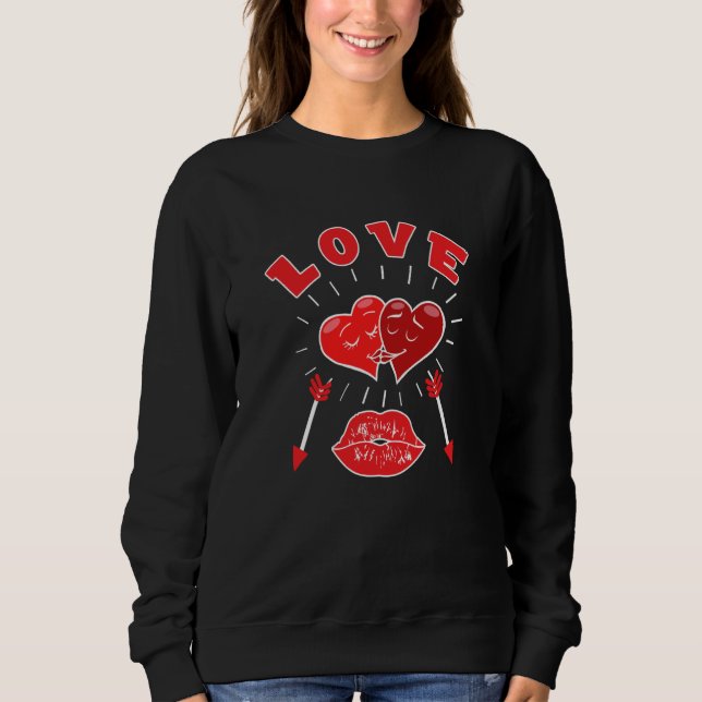 Sudadera Valentines Day Love cute Heart  1 (Anverso)