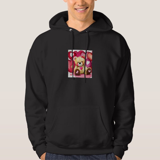 Sudadera Valentine's Day Love Heart Bear Teddy Girlfriend F (Anverso)