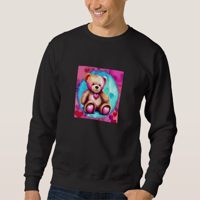 Sudadera Valentine's Day Love Heart Bear Teddy Girlfriend F (Anverso)