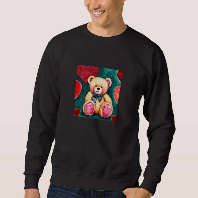 Sudadera Valentine's Day Love Heart Bear Teddy Girlfriend F (Anverso)