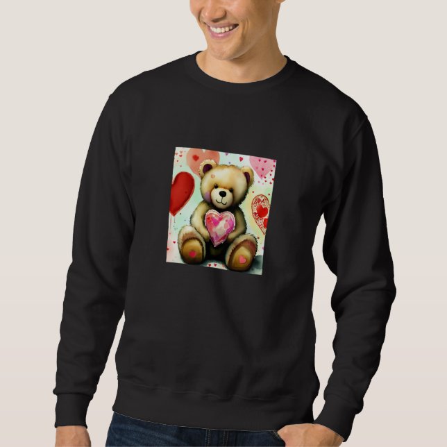 Sudadera Valentine's Day Love Heart Bear Teddy Girlfriend F (Anverso)