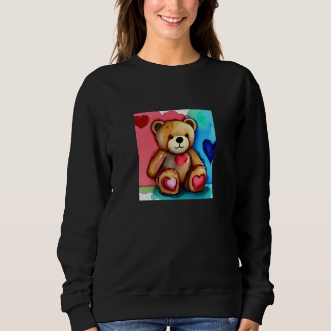 Sudadera Valentine's Day Love Heart Bear Teddy Girlfriend F (Anverso)