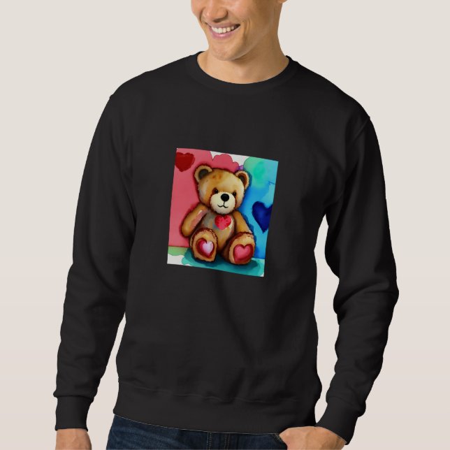 Sudadera Valentine's Day Love Heart Bear Teddy Girlfriend F (Anverso)
