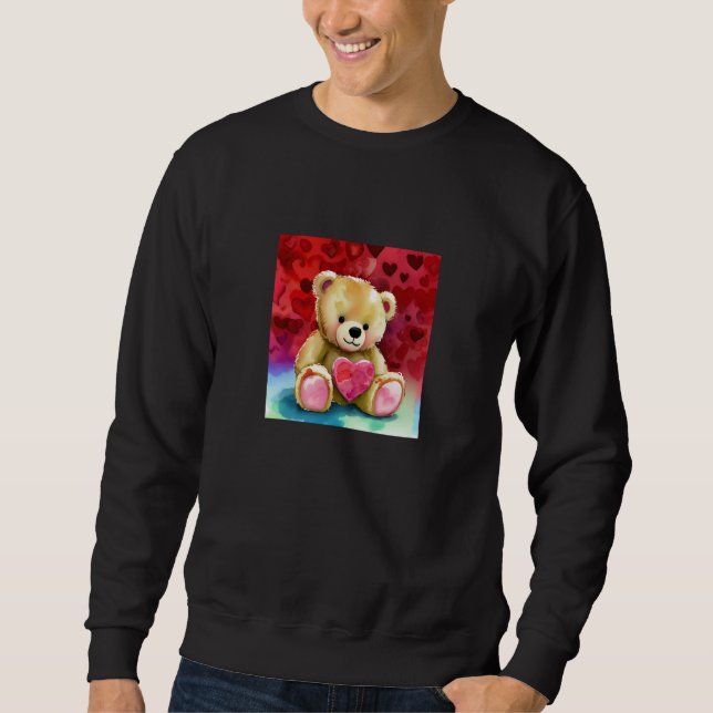 Sudadera Valentine's Day Love Heart Bear Teddy Girlfriend F (Anverso)