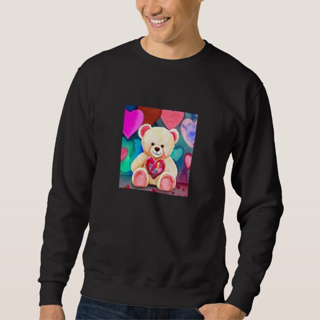 Sudadera Valentine's Day Love Heart Bear Teddy Girlfriend F (Anverso)